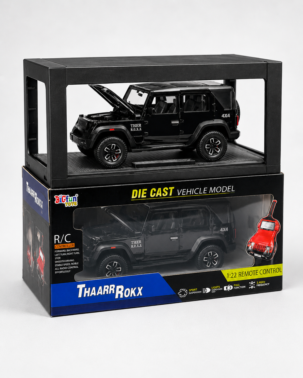 Mahindra Thar ROXX ( RC + Diecast Metal Body )