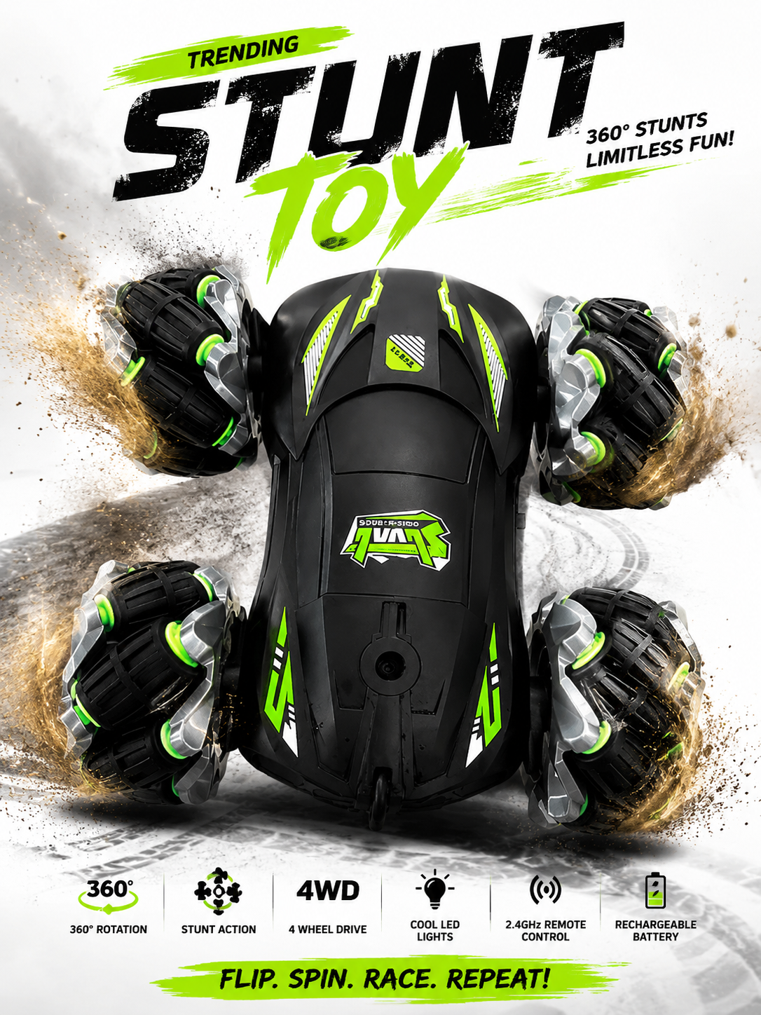 Stunt And 360 Degree RC Car