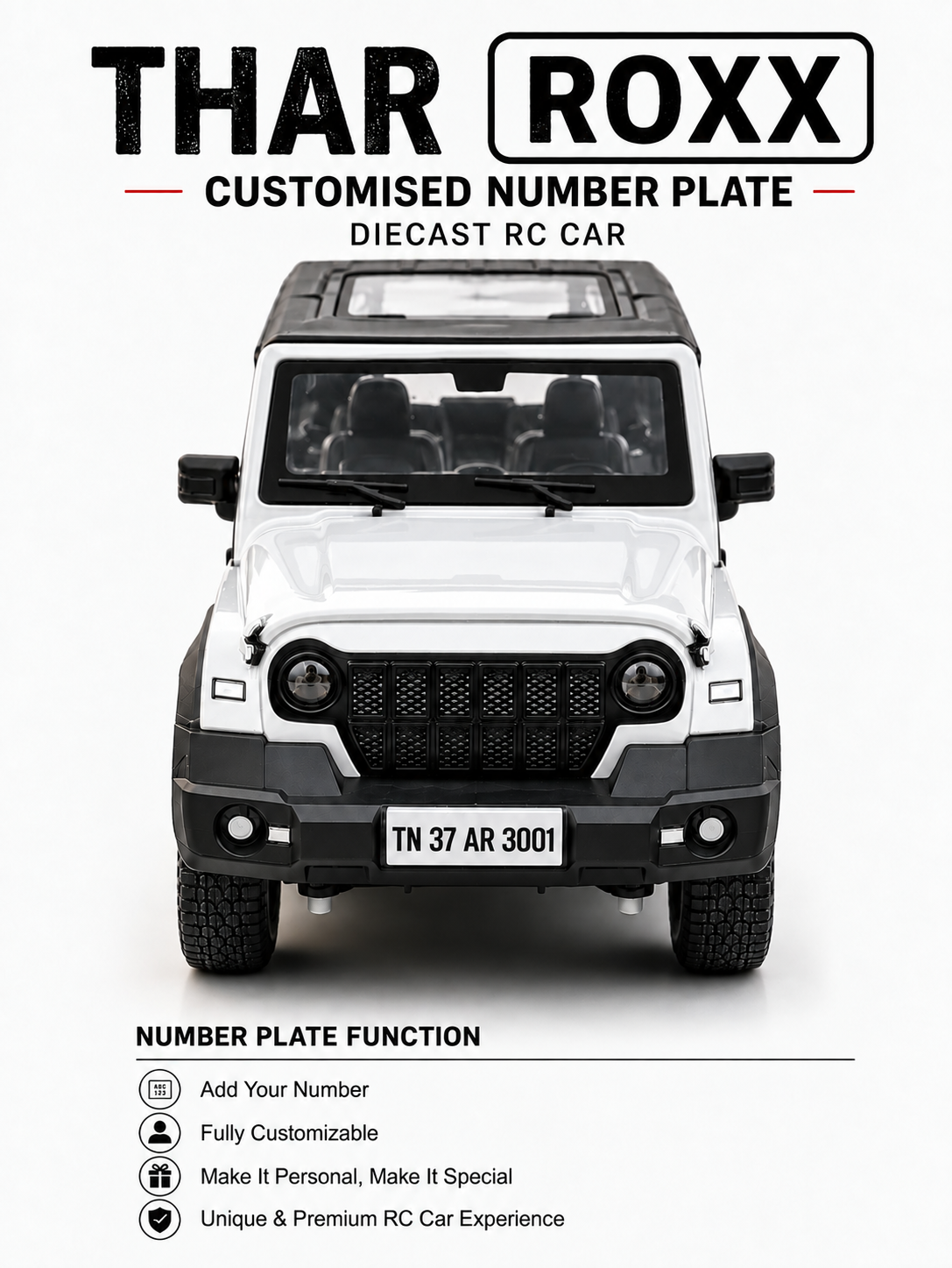 Thar ROXX Diecast Remote Controller ( With Numberplate )
