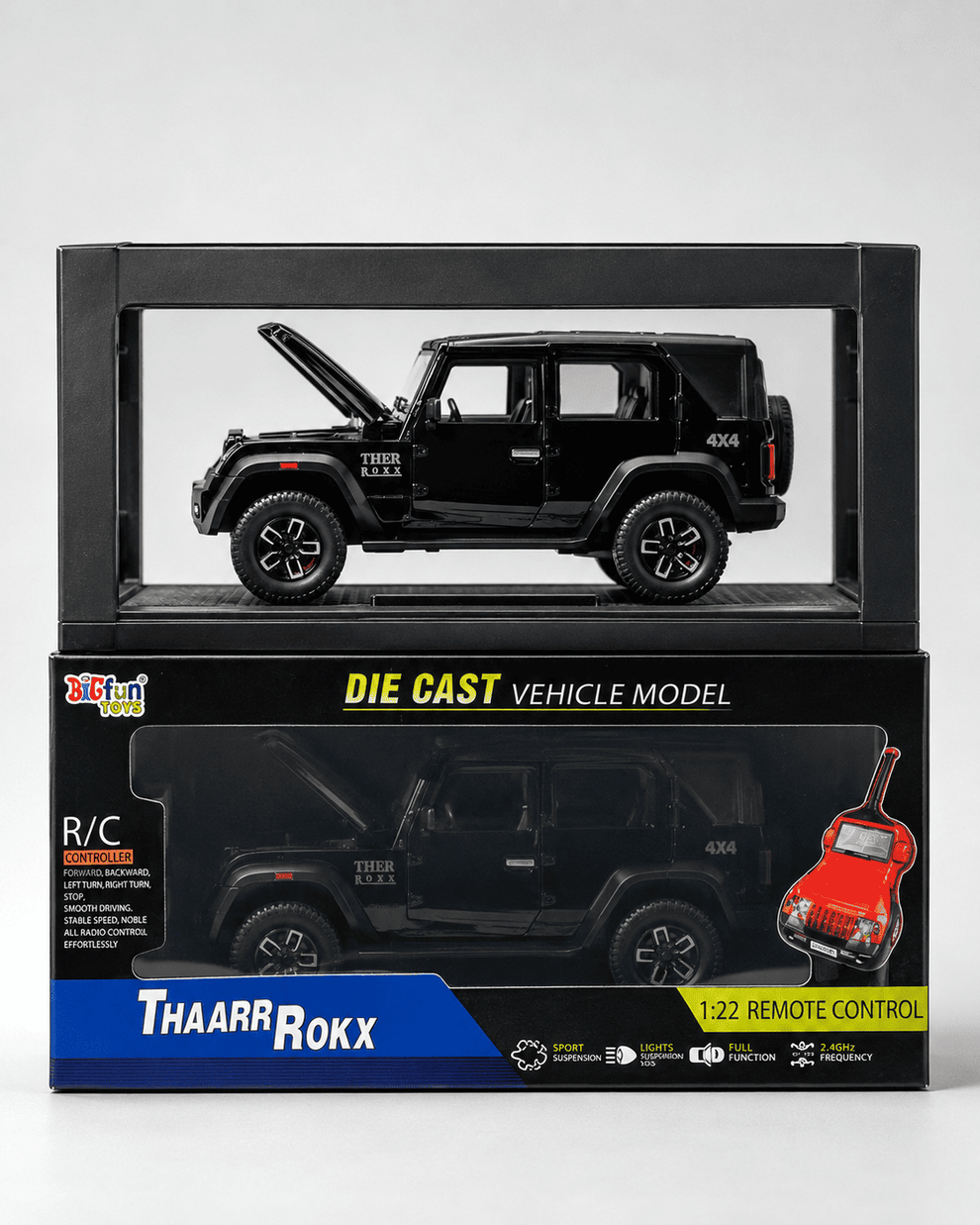 Mahindra Thar ROXX (  RC + Diecast Metal Body )